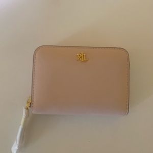 Lauren Ralph Lauren Small Carryover Leather Zip Around Wallet Brown New! NWT